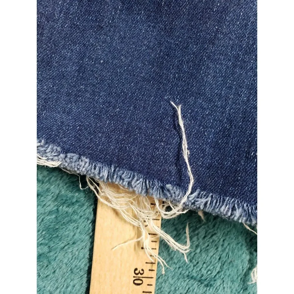 Loft Jeans Size 00 Petite Women Blue Pants Stretch Fray Hem Mid Rise Slim flared